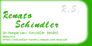 renato schindler business card